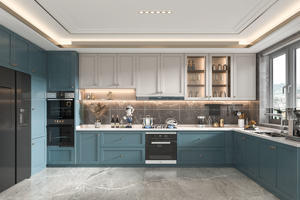 Set di Mobili Modulari per <span class=keywords><strong>Cucina</strong></span> in Stile Shaker Moderno in Kit di Montaggio Fai da Te con <span class=keywords><strong>Base</strong></span> Lavello per Appartamenti - Product Image 5