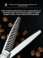 Ciseaux à effiler dentelés CNC Huo Dong LW-625X pour hommes, fabriqués en Chine continentale, réduisent le volume de 20%-30%, pour une finition naturelle et sans démarcation