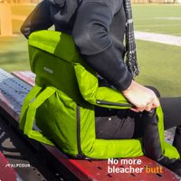 25 pouces Extra Large Support dorsal étanche Chaise de gradin à piles Siège de stade chauffant pliant pour gradins