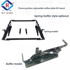 Escritorio de elevación ajustable de tres niveles, soporte de elevación de mesa de centro de Metal, soporte plegable de escritorio para <span class=keywords><strong>RV</strong></span>, herrajes para muebles B05H - Product Image 2