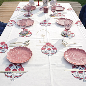 Tamanna MANTEL Estilo natural Estampado floral Decoración del hogar Boda Jardín Fiesta Camino de mesa Mantel individual - Product Image 1