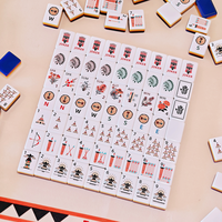 Tuiles de Mahjong en Acrylique Thunderbird Line, Tapis de Mahjong Américain, Support et Boîte, 160 Tuiles Personnalisées OEM