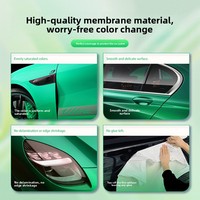 Film de covering automobile PET noir à changement de couleur, autocollant pour modification de voiture