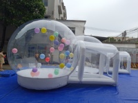 Tente bulle gonflable transparente en PVC pour événements extérieurs, mariages, fêtes, château gonflable commercial pour enfants et adultes, PVC 0,8 mm, taille personnalisable, facile à monter