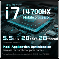 MSI Vente en gros Nouveaux ordinateurs portables de jeu de 17 pouces avec processeur I7-14700HX 20 cœurs 28 threads et carte graphique NVIDIA GeForce RTX 4060