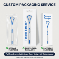 Nettoyeur de langue réutilisable pour soins bucco-dentaires, en silicone 100 % biodégradable, avec emballage personnalisé, OEM/ODM disponible
