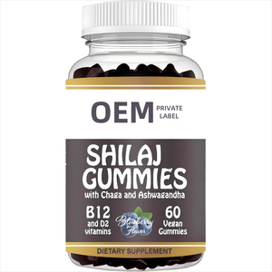 OEM özel etiket Shilaji Gummies Chaga ashashandha vitaminleri B12 <span class=keywords><strong>d2</strong></span> doğal Gummies 500mg saf himalaya Shilaji takviyesi - Product Image 1