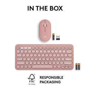 Logitech Pebble 2 Combo Originale Kit Tastiera e Mouse Wireless 2.4GHz Compatto Sottile Silenzioso per Windows Multi-Sistema Ufficio - Product Image 5