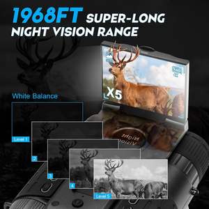 Nouvelle lunette de vision nocturne 4K montée sur casque, télescope infrarouge HD pour la chasse et la pêche en extérieur, lunettes de vision nocturne à double écran haute performance - Product Image 3