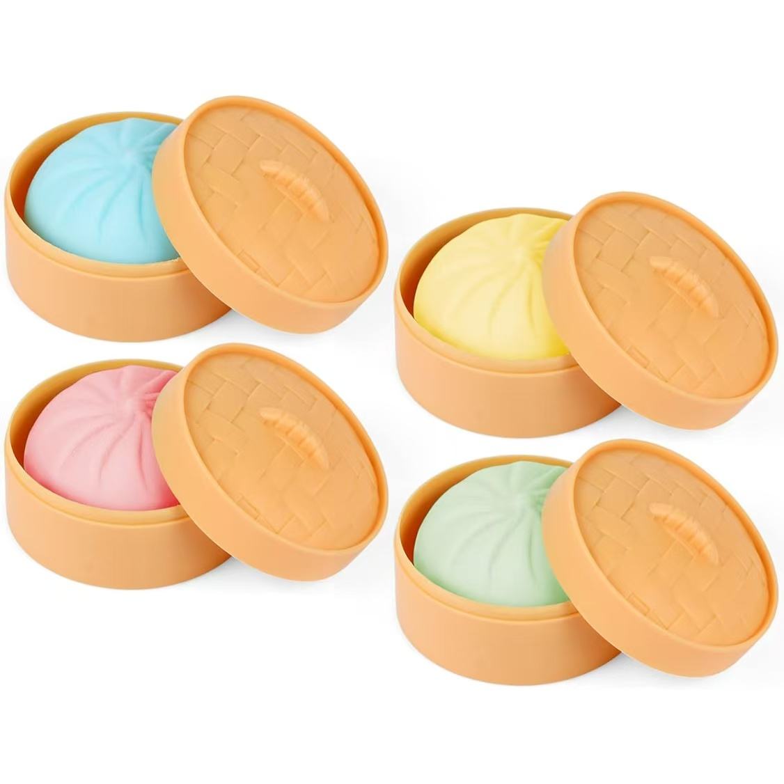 Factory Supply Dumpling Baozi Stress Toy Squeeze Ball Fashion Design Stress Fruit Toy Relief Toy