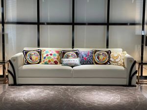 Sofás de cuero tapizados para sala de estar muebles modernos de diseño italiano para el hogar - Product Image 4