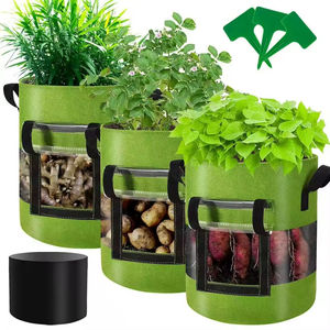 Pots de jardin et jardinières Sacs de culture en géotextile non tissé en vrac 10 gallons Pots de culture en tissu pots de plantes transparents - Product Image 2