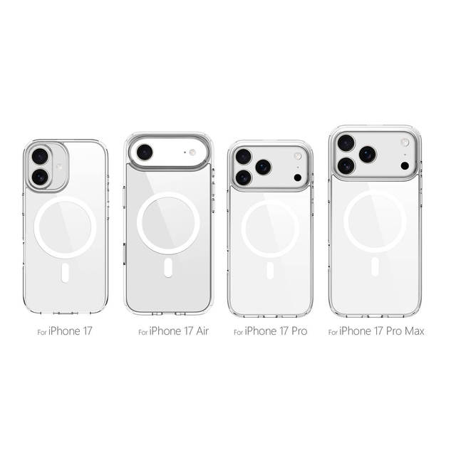 2025 Transparent Ultra Thin Waterproof Shockproof Anti-Scratch Magnetic TPU Case for 17 Pro Max
