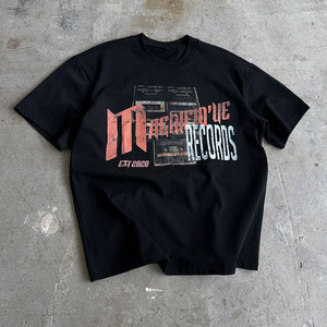 <span class=keywords><strong>T</strong></span>-Shirt Oversize con Grafica Boxy e Effetto Vissuto, Stampa Digitale Estiva, Stile Hip Hop Streetwear, Fornitore di <span class=keywords><strong>T</strong></span>-Shirt in Cotone Personalizzate - Product Image 2