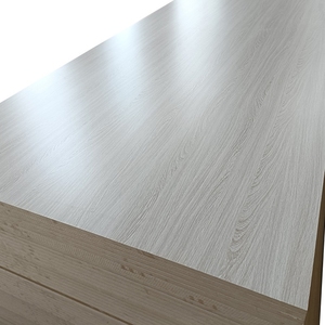 18mm高光沢チーク材メラミン<span class=keywords><strong>MDF</strong></span>ボードE1ホルムアルデヒド発光複合床材と外壁パネル用 - Product Image 1