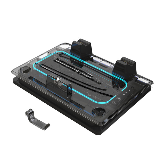 Transparent Black Charging Cooling Station Stand Fast Charger for PS5 Slim Console Controller Game Accessories Dock Accessory