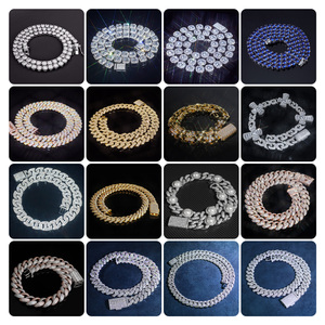 Cadena Cubana Personalizada en Oro Rosa con Incrustaciones de Diamantes Moissanite, Joyería Hip Hop para Hombres y Mujeres - Product Image 4
