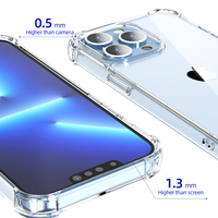 Coque de téléphone anti-choc transparente pour IPhone 15 Pro Max 14 13 Pro TPU + PC coque anti-jaune transparente pour Samsung S23 S24 Ultra