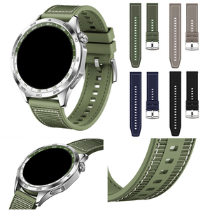 Correa de reloj Lionorm híbrida de silicona y nailon de 22 mm para Huawei GT5 GT4 GT3 Samsung Galaxy Watch 3 <span class=keywords><strong>Amazfit</strong></span> Venta al por mayor OEM - Product Image 1