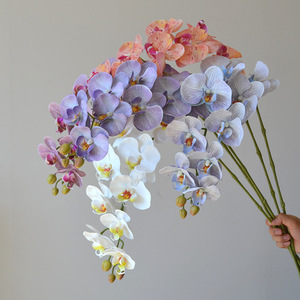 Orchidee Artificiali di Alta Gamma Stampate in 3D, Serie Colori Morandi, 9 Fiori di Phalaenopsis, per Decorazione Tavola, Casa, Hotel e Matrimoni - Product Image 1