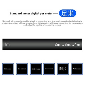 Cable de Cobre Trenzado de 2, <span class=keywords><strong>3</strong></span> y 5 Núcleos RVV, Cable de Alimentación Plano de Control de 220V, 1.5/2.5/4 PVC - Product Image 2