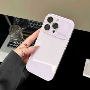 Nouvelle coque de téléphone tendance avec grande fenêtre texturée givrée pour iPhone <span class=keywords><strong>12</strong></span> 13 14 15 16 17 <span class=keywords><strong>Pro</strong></span> <span class=keywords><strong>Max</strong></span> avec film de protection d'objectif HD et protection arrière antichoc - Product Image 4