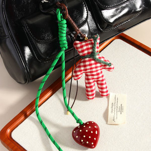 Rw hợp thời trang Y2K cô gái túi trang trí phụ kiện bện dây dây đeo ví Mặt dây chuyền dễ thương da gấu bông Keychain quyến rũ số lượng lớn - Product Image 6