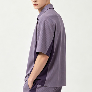 Wholesale Custom logo <strong>Waterproof</strong> Half-zipper Breathable Stripe Contrast Color Men's <strong>Short</strong> <strong>Sleeve</strong> <strong>Golf</strong> Windbreaker Shirt <strong>Jacket</strong> - Product Image 5