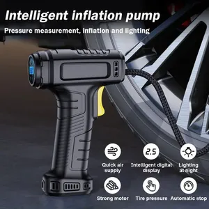 3600mah akülü lastik şişirme 12V 120W USB şarj edilebilir hava kompresörü el elektrikli dijital lastik pompası