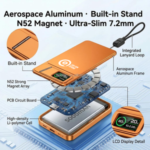 Batería Externa Magnética Inalámbrica <span class=keywords><strong>de</strong></span> 10000mAh, Cargador Portátil Ultra Delgado para Teléfonos Inteligentes y Viajes - Product Image 4