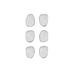 925 Sterling <b>Silver</b> Natural Herkimer Rough Butterfly Lock Stud <b>Earrings</b> Classic Style Bezel Setting Engagement Party Pack 3 - Product Image 1