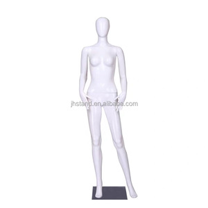 Maniquí de Mujer para Exhibición en Tiendas, Maniquí de Plástico de Cuerpo Completo, Maniquí Femenino Sexy de Pie, Blanco Brillante - Product Image 5