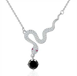 Collier pendentif glamour en forme de serpent comme des yeux pour un style quotidien audacieux et des occasions spéciales - Product Image 5