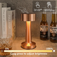 Lampe de chevet USB à intensité variable 3 niveaux, contrôle tactile, lumière LED, protection des yeux, moderne, forme champignon/haltère, sans fil