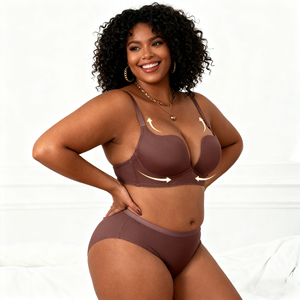 Của phụ nữ cộng với kích thước đẩy lên áo ngực thoải mái chống chảy xệ Side hỗ trợ đồ Lót Độn Lift-Up rắn màu sắc hàng ngày áo ngực - Product Image 2