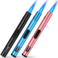 Briquet torche à jet réglable coupe-vent au butane pour bougies, grillades et barbecue