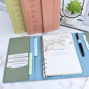 Hardcover Jurnal Doa Kristen 6 Cincin Binder Diary Notebook untuk Wanita Pembatas Buku Kulit Ramah Lingkungan A5 PU Kulit Magnetik