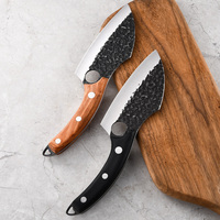 Couteau de cuisine en acier inoxydable forgé de 5,5 pouces, style serbe, pour désosser, viande, os, poisson, fruits, légumes, couteau de chef