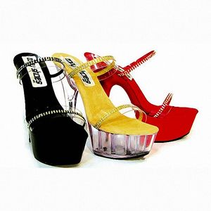 Sandalias de Plataforma <span class=keywords><strong>Negras</strong></span> con Correa de Tobillo para Pole Dance, Tacón Súper Delgado de 15 cm, Sandalias Grandes y Sexys para Mujer, Obsesión Sexy - Product Image 2