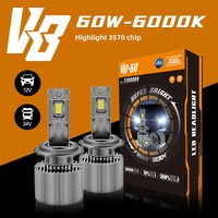 Phares LED Yanled à double tube en cuivre, projecteur haute puissance, phare LED H7 H11 universel, ampoule de phare avant de voiture modifiée