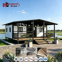 Cammi Maison Conteneur Extensible en Acier Moderne Grande Modulaire Préfabriquée en Verre pour Habitation ou École