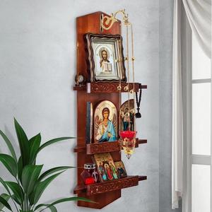 Gancio per Icone della Chiesa Ortodossa HT - Gancio da Parete in Lega di Zinco Placcato Oro 17CM * 8.5CM Opzionale per Supporto Icone Decorazione per Culto - Product Image 6