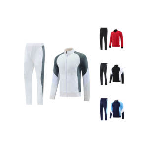 पूर्ण-ज़िप फुटबॉल प्रशिक्षण सूट लंबे आस्तीन शीर्ष वेंटिलेशन और जिपर सुरक्षा जेब फुटबॉल पहनने के साथ - Product Image 3