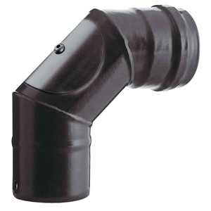 Coude 90 ° en acier allié au carbone avec inspection Ø 80 mm Raccordement par soudure haute pression Modèle forgé-Surface polie et peinte - Product Image 1