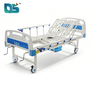 Lit médicalisé pliable avec panneau ABS uni, barrière de protection réglable manuellement, pour patients hospitalisés, avec <span class=keywords><strong>pot</strong></span> de nuit intégré - Product Image 3