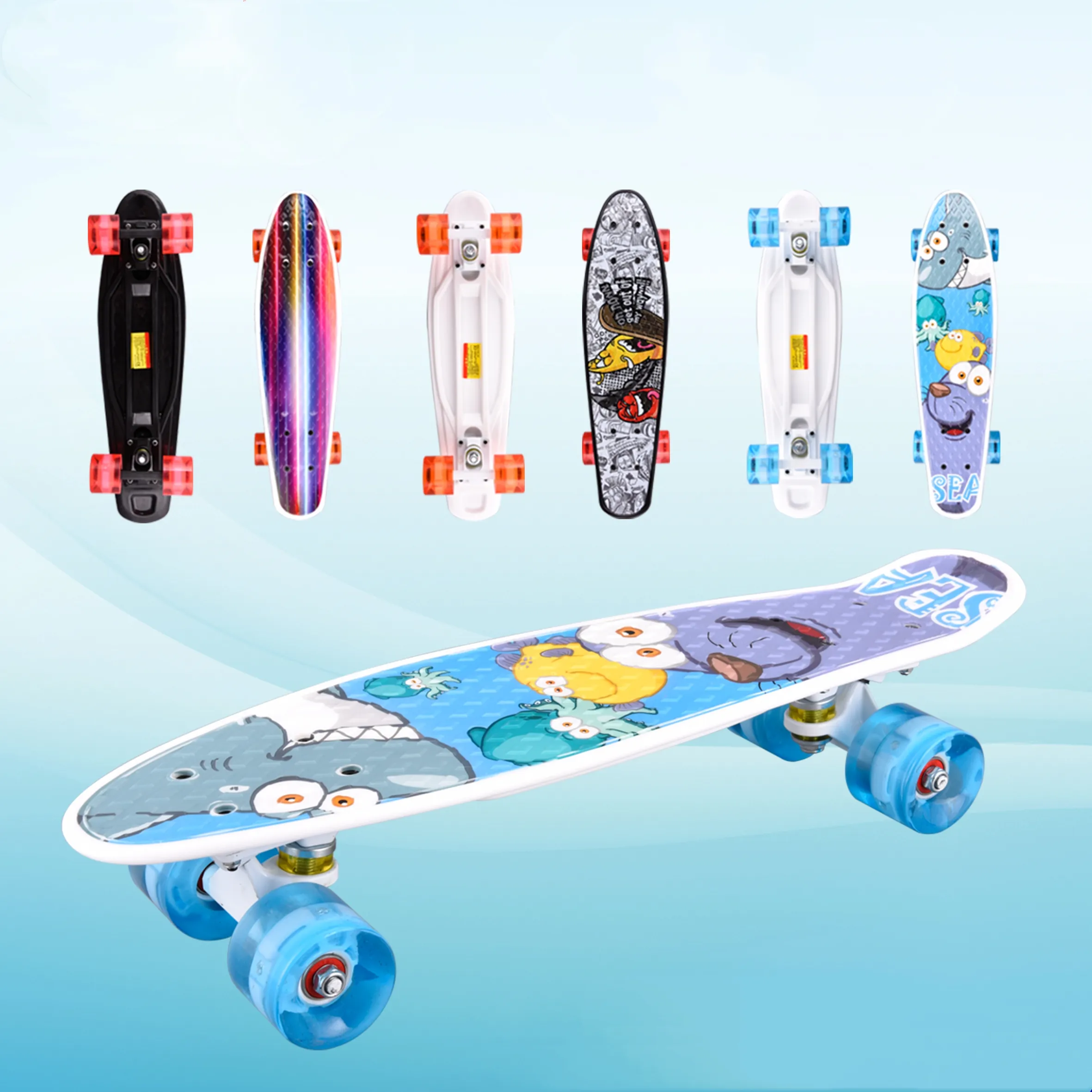 Complete Fish Skate Board 22 inch Skateboard