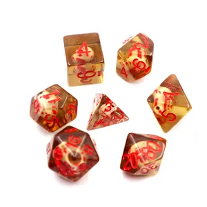Wholesale factory direct new dice custom logo halloween skull dnd dice game dice set