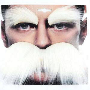 Divertido <span class=keywords><strong>Disfraz</strong></span> HLC, Barba y Bigote Postizos, Cejas Esponjosas, Accesorios para Disfraces de Caballero, Fiesta de Graduación, Cosplay, Decoración de Cejas y Bigotes - Product Image 2