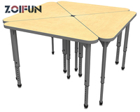 Tables et chaises d'école modernes de style américain, réglables, empilables, tables et chaises combinées pour salle de classe