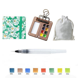 XinyiArt 8 grilles voyage Portable solide aquarelle Palette ensemble avec Pigment Clip brosse toile sac pour peintres artistes étudiants - Product Image 5